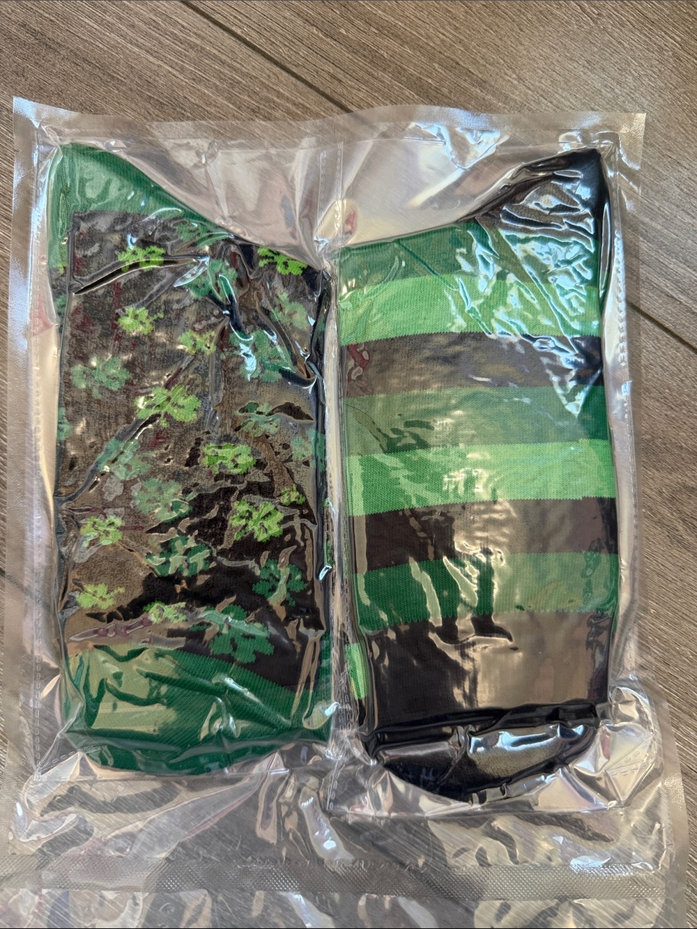 Green Patterned Men’s Casual Socks - Pack of 2